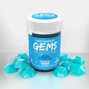 GEMS LIVE ROSIN GUMMIES– 500MG BLUE RAZZ 10/PER JAR